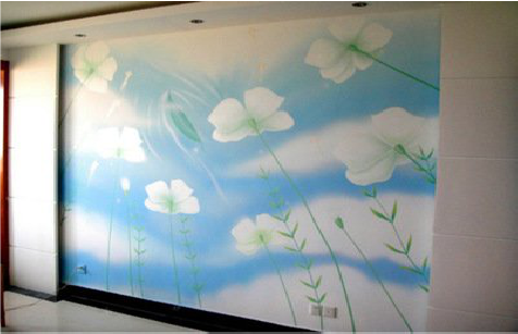 汝南画墙绘怎么画好白云的蓬松感？