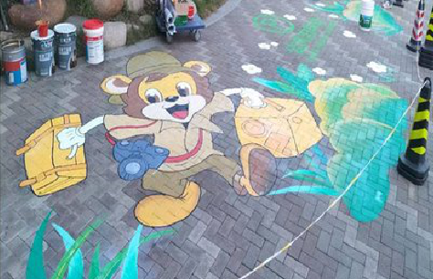 汝南夏季画地面彩绘会遇到的问题