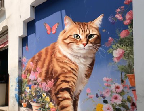 汝南自己绘制有个性的手绘墙