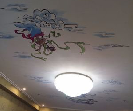 汝南如何快速绘制天花板上的手绘墙？