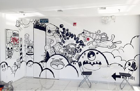 汝南手绘墙并非传统涂鸦。