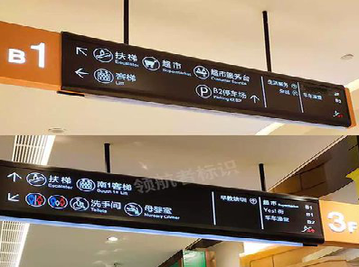 汝南如何通过商场标识牌引导客流分布？